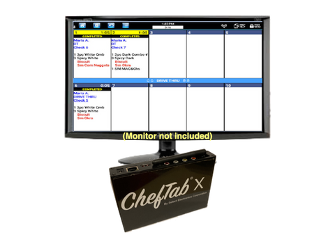 NEW ChefTab® X<br>Touchscreen Version <br><font color="red"> (Monitor not included)</font>